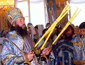 Владыка Иоанн в домовом храме в честь иконы Божией Матери «Троеручица»