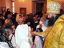 День памяти всероссийского пастыря отца Иоанна Кронштадтского в городе Волжске был отмечен архиерейским богослужением