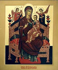 Со Святой Горы Афон, из Ватопедского монастыря, прибыла на Марийскую землю икона Божией Матери «Пантанасса», что в переводе с греческого значит «Всецарица».