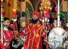 В праздник Светлого Христова Воскресения, архиепископ Йошкар-Олинский и Марийский Иоанн совершил череду Пасхальных богослужений в храме Рождества Пресвятой Богородицы с.Семеновка г.Йошкар-Олы.