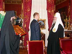 Состоялась встреча Предстоятеля Русской Православной Церкви с президентом республики Марий Эл.